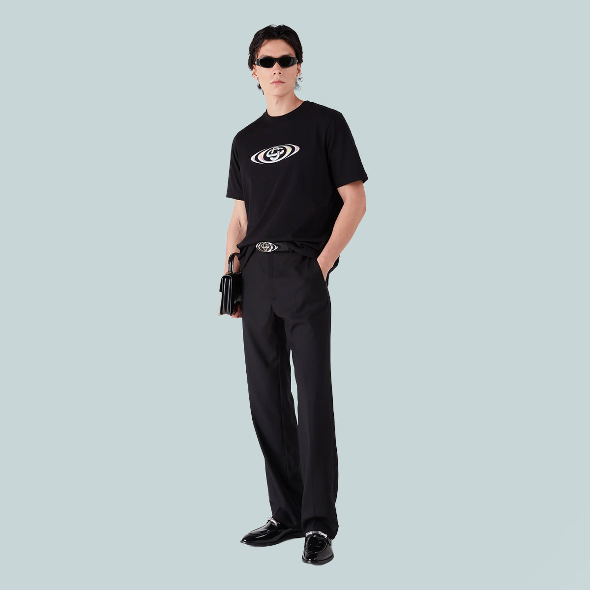 Warped Logo Classic T-Shirt Black