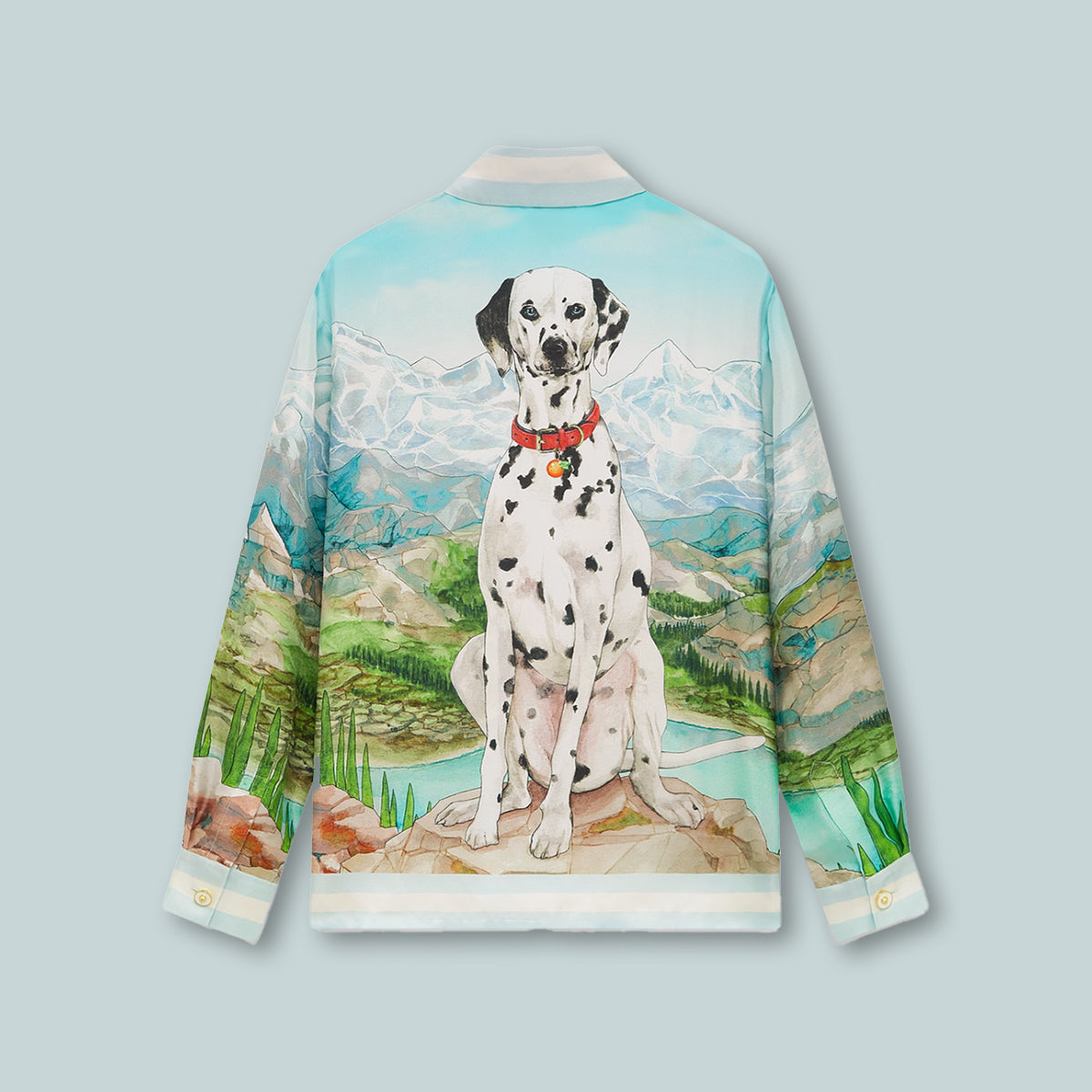 Classic Long Silk Sleeve Shirt Dalmatian A La Montange