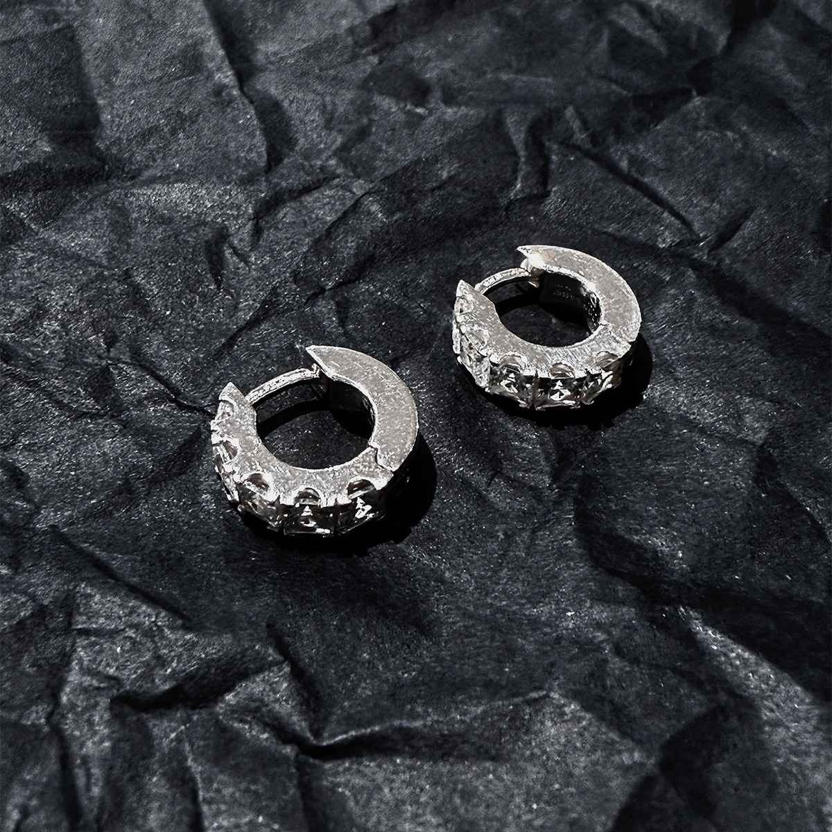 Facet Hoop Earrings