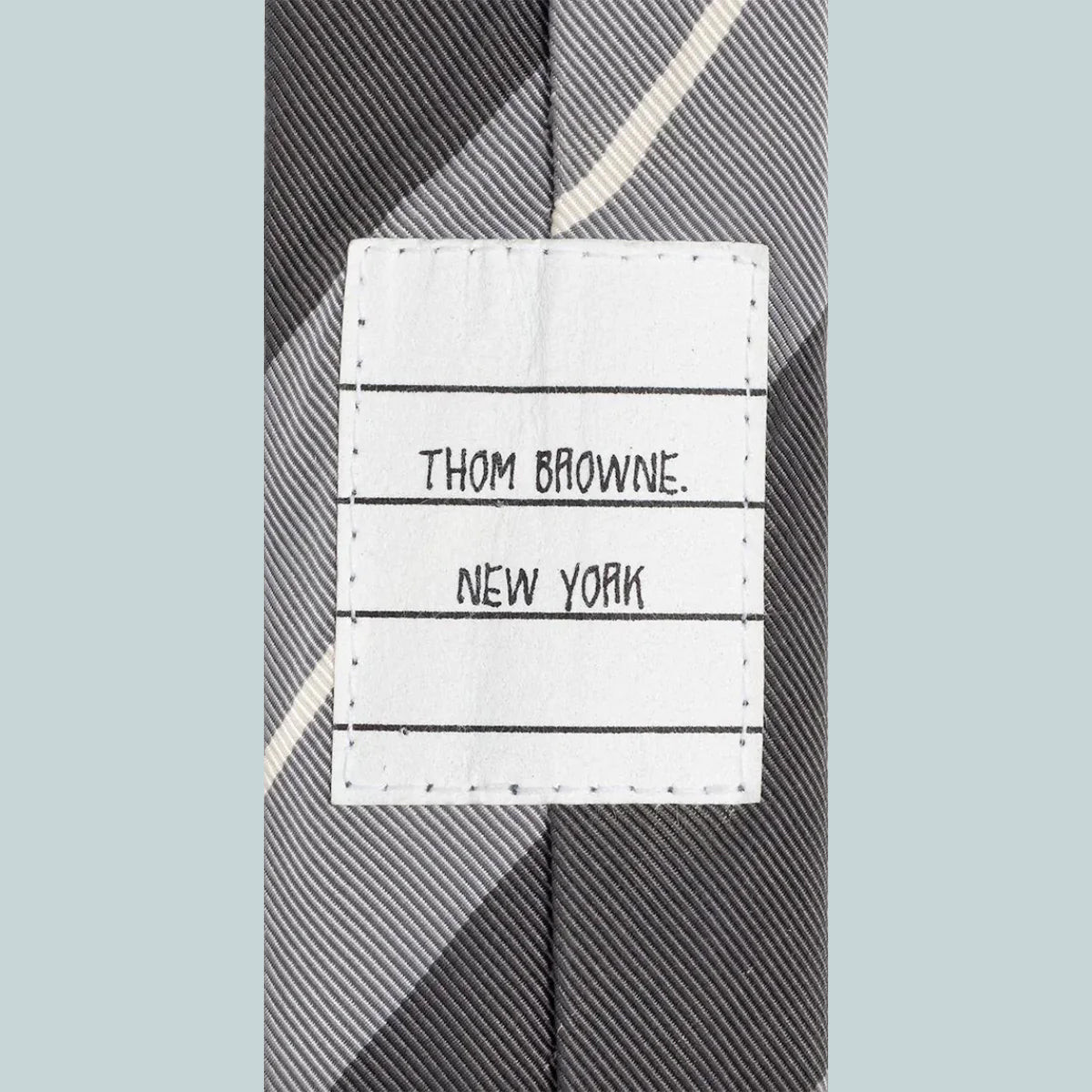 Cotton Silk Stripe Jacquard Classic Tie Grey
