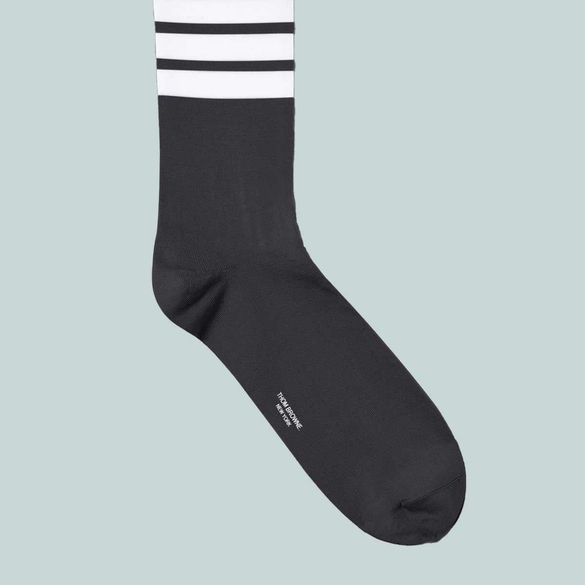 Lightweight Cotton 4-bar Mid Calf Socks Dark Grey