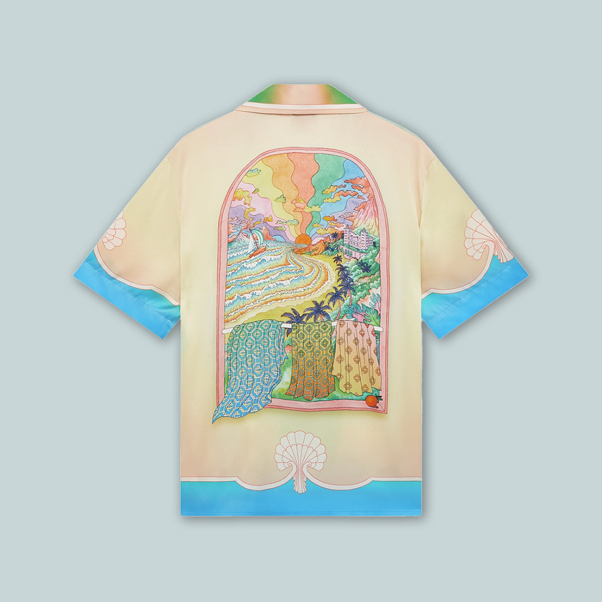 Cuban Collar Silk Short Sleeve Shirt Lucid Dreams