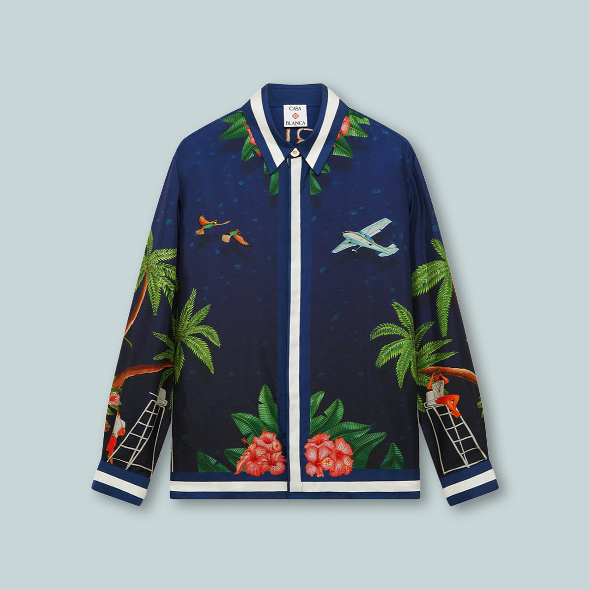 Classic Long Silk Sleeve Shirt Surf Club Midnight