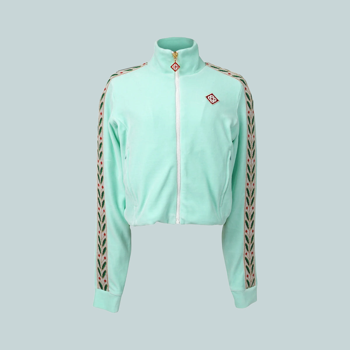 Laurel Velour Track Top Mint
