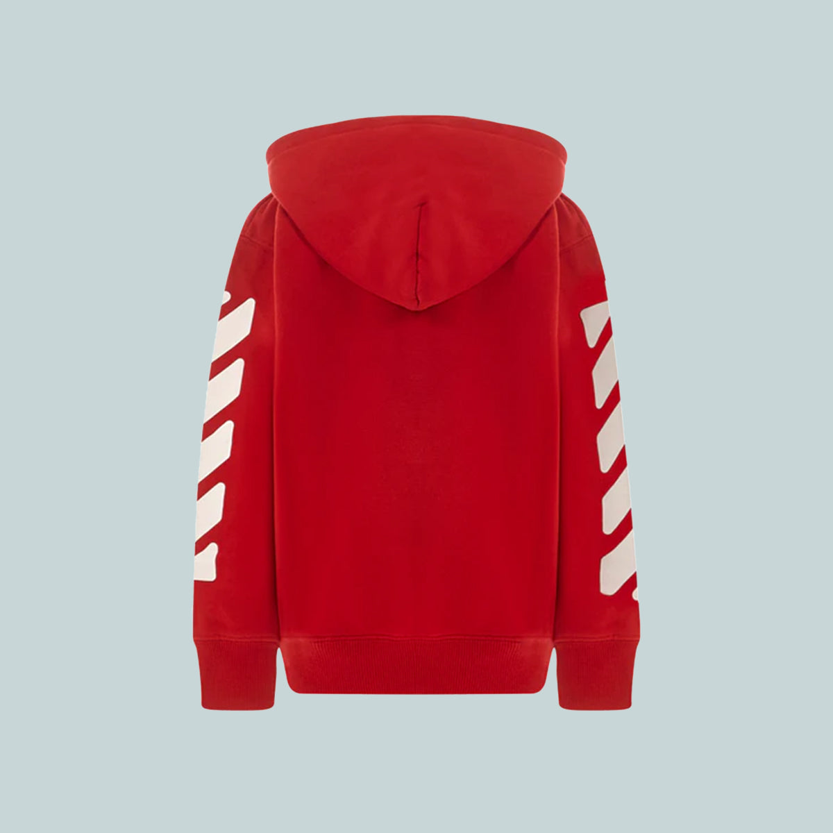 Kids off Rounded zip hoodie red