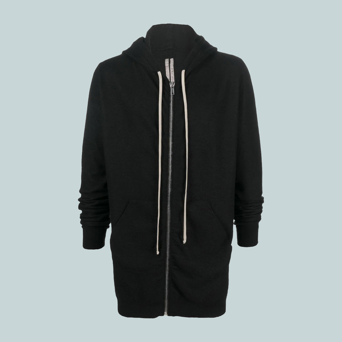 Cashmere Zipped Hoodie Black