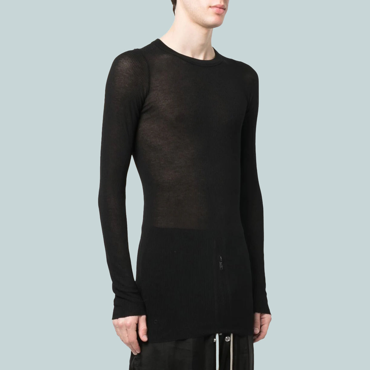 Men's Rib LS Tee Black
