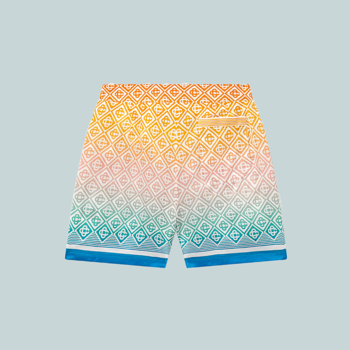 Gradient Monogram Silk Tailored Shorts