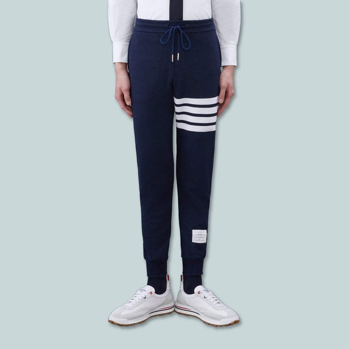 Classic Loopback 4-Bar Sweatpants Navy
