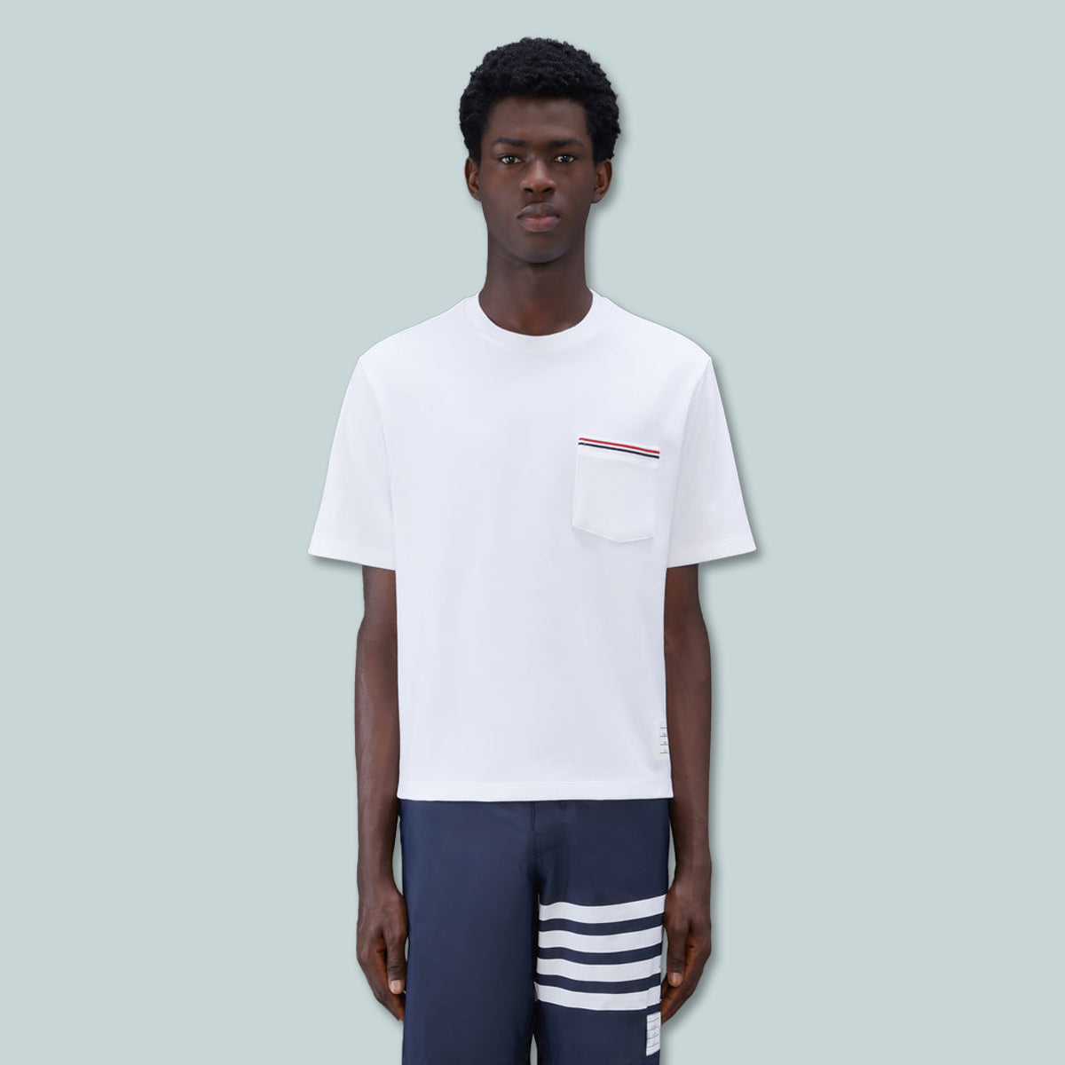 Milano Cotton Oversized Pocket Tee White