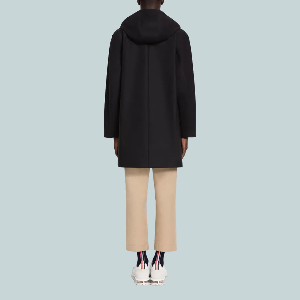Waterproof Cotton Twill Hooded Parka Navy