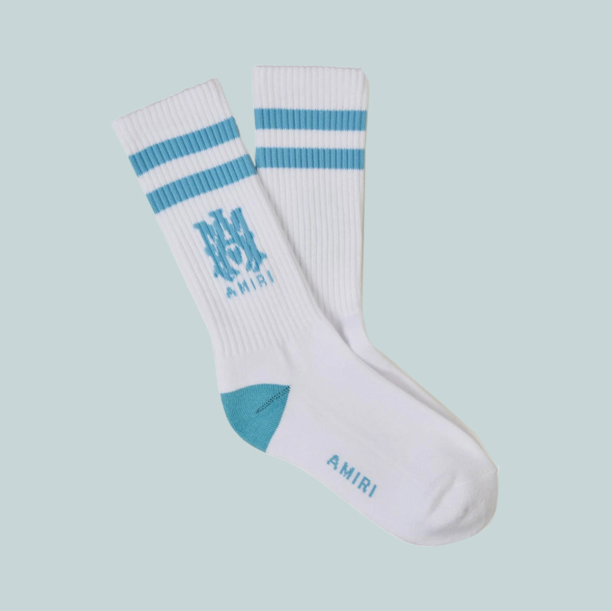 MA Stripe Socks White / Air Blue