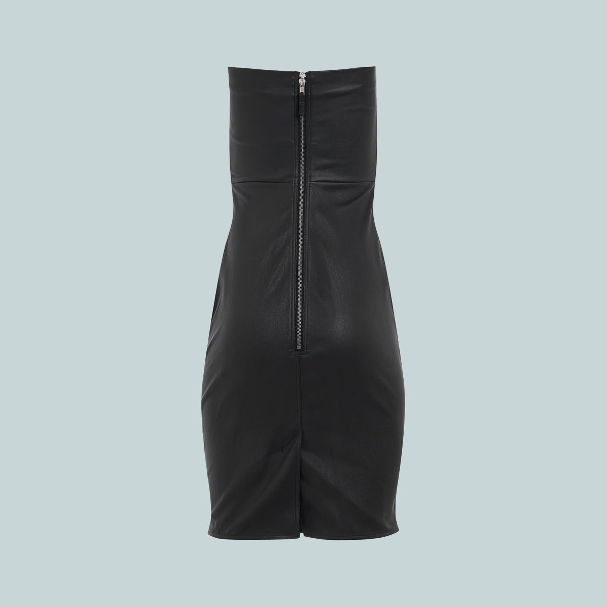 Leather Bustier Dress Black