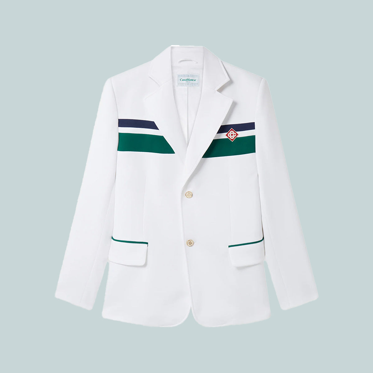 Men's Sports Tailoring Jacket White/Green