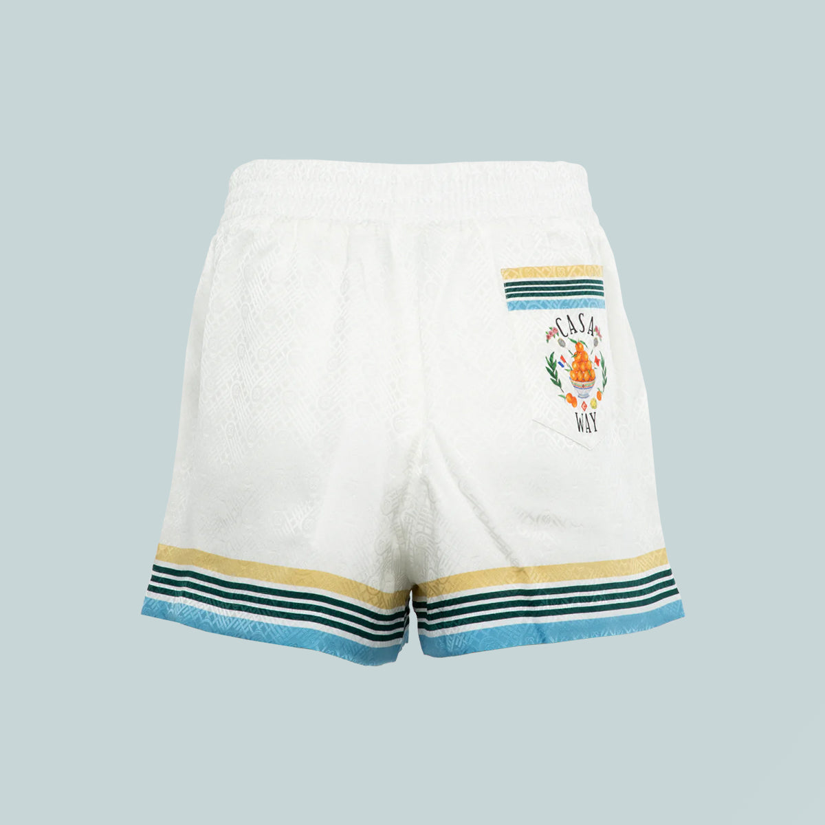 Printed Silk Shorts Casa Way Stripe