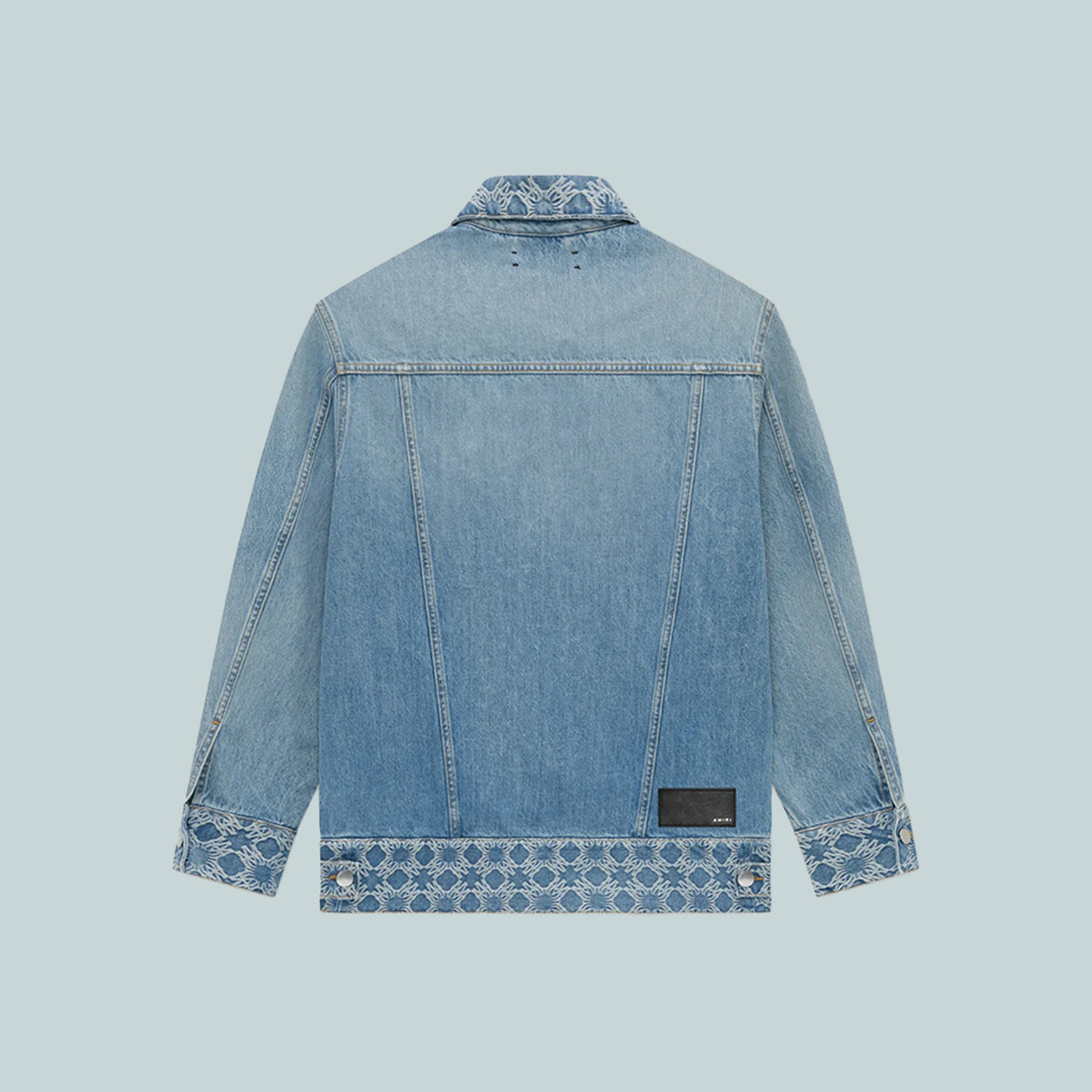 MA Quad Jacquard Oversized Trucker Stone Indigo