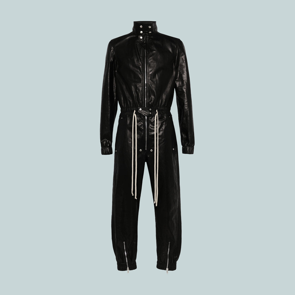Leather Bauhaus Flightsuit Black