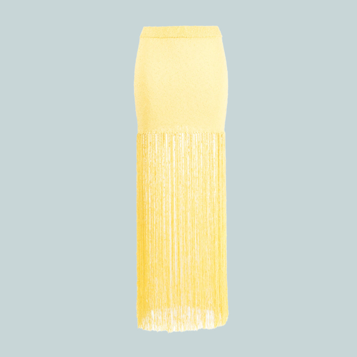 Fringed Knit Skirt