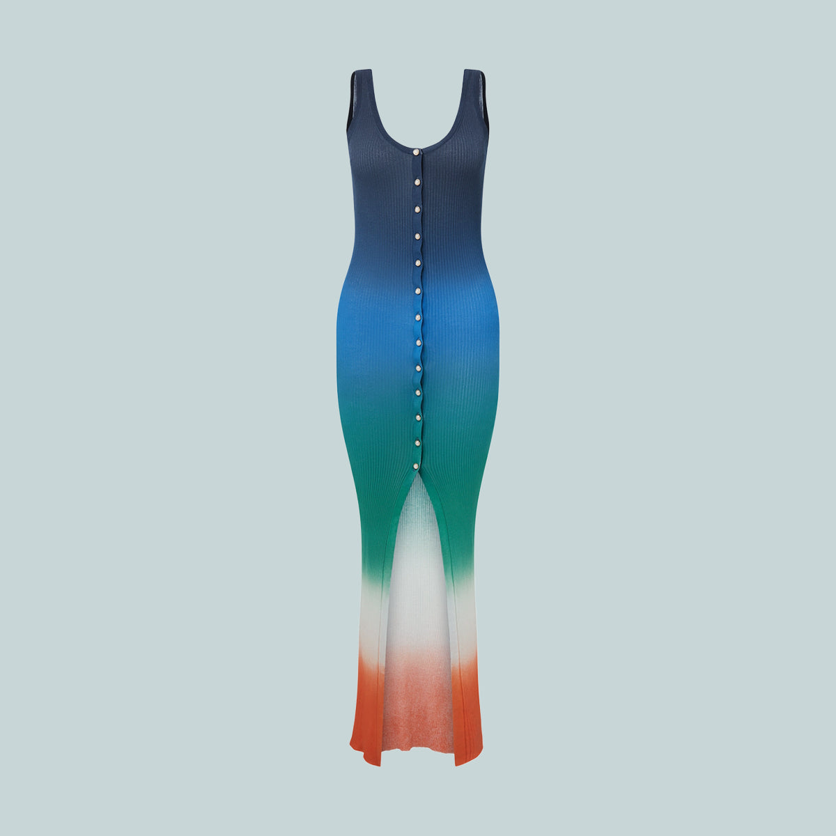 Women's Gradient Long Rib Dress
