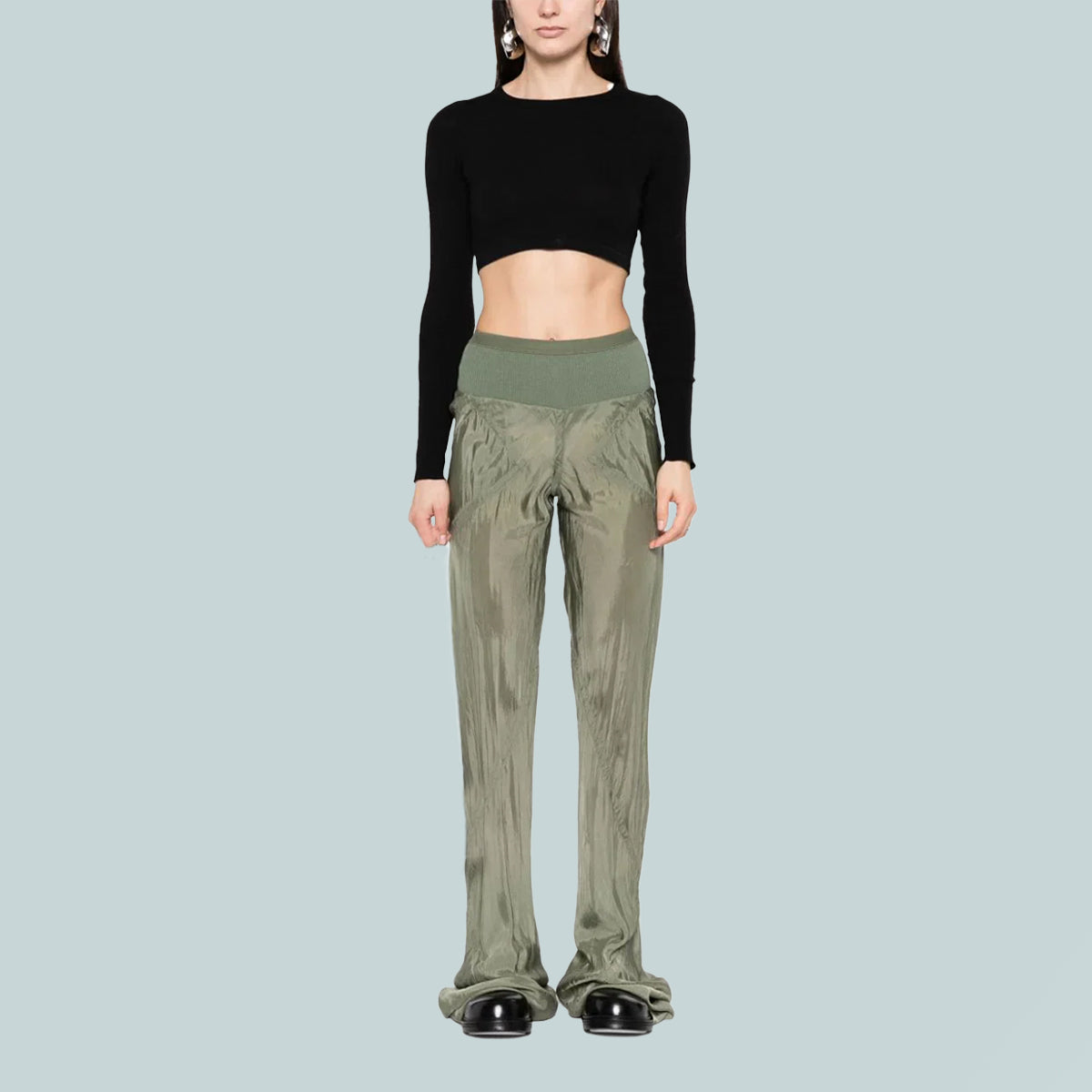 LS Crop T Black
