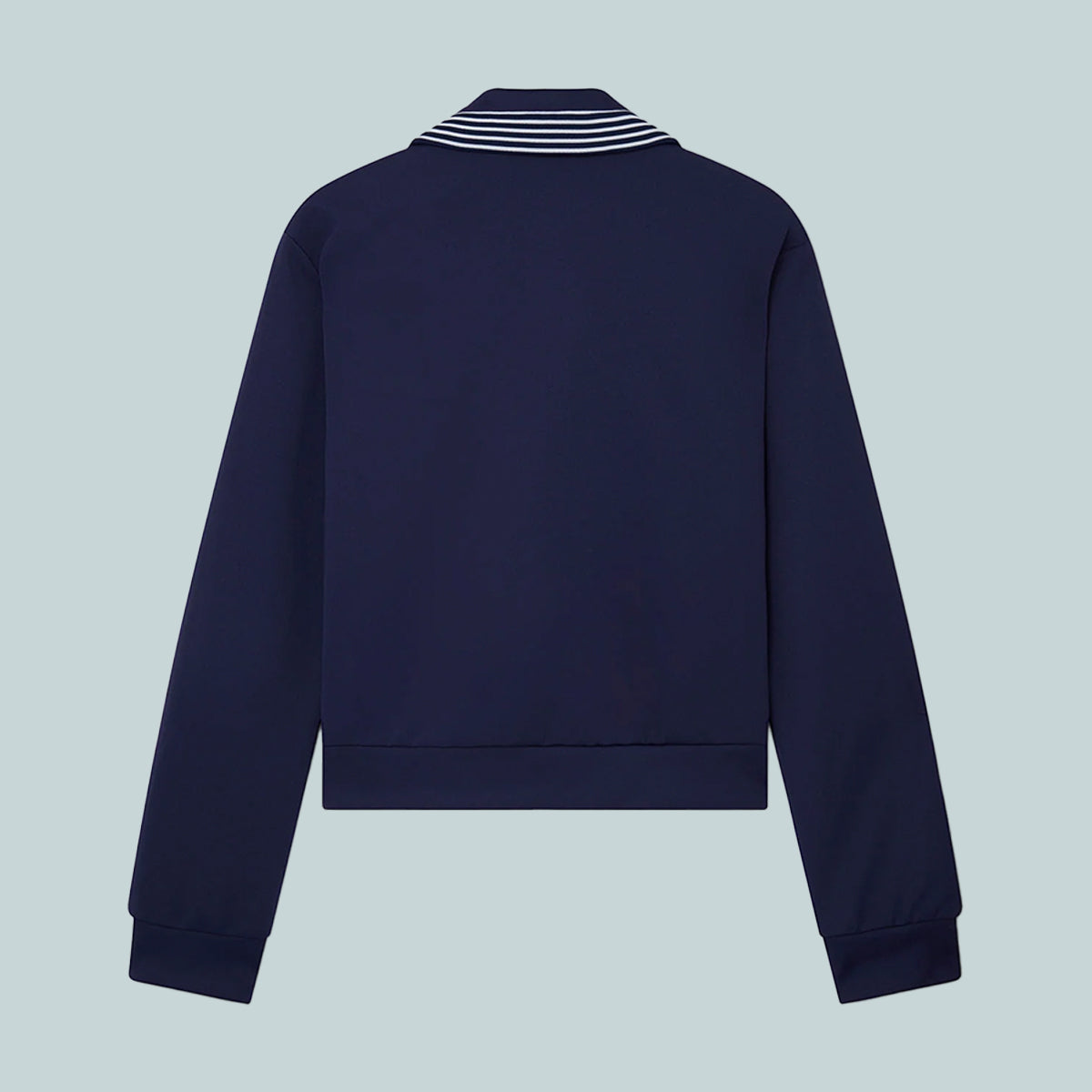 Striped Collar Track Jacket Midnight Sail