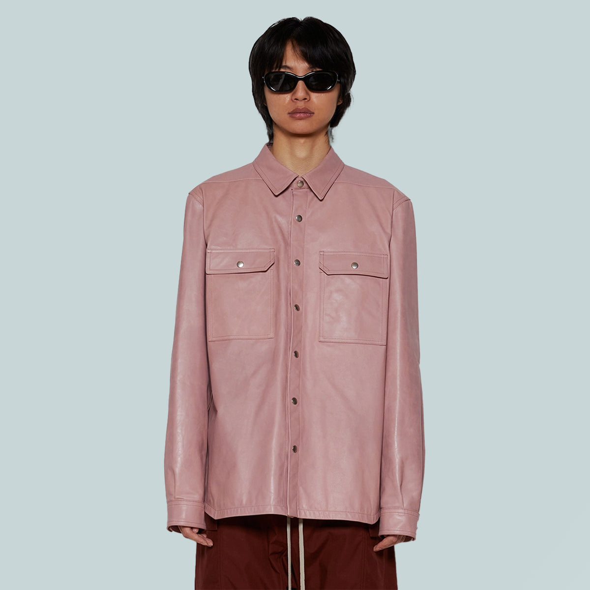 Leather Outershirt Dusty Pink