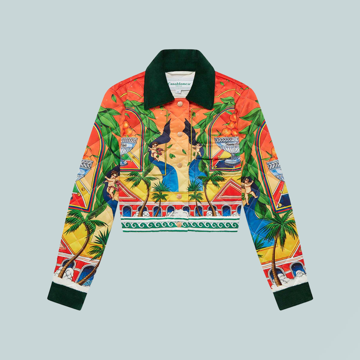 Quilted Cropped Jacket Triomphe d'Orange