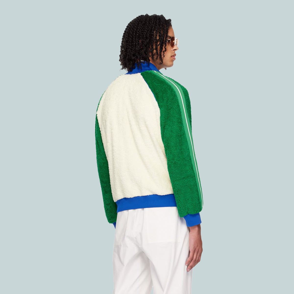 Summer Towelling Track Jacket Gardenia