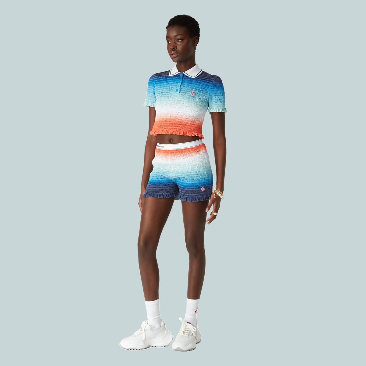Women's Gradient Shirred Shorts