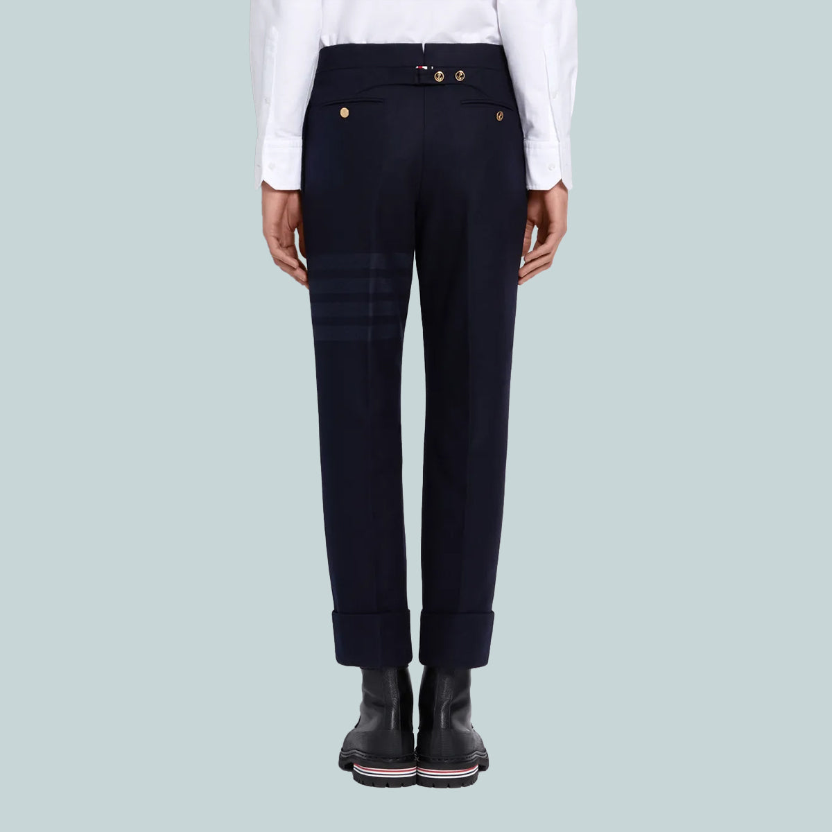 Flannel 4-Bar Classic Trousers Tonal Navy