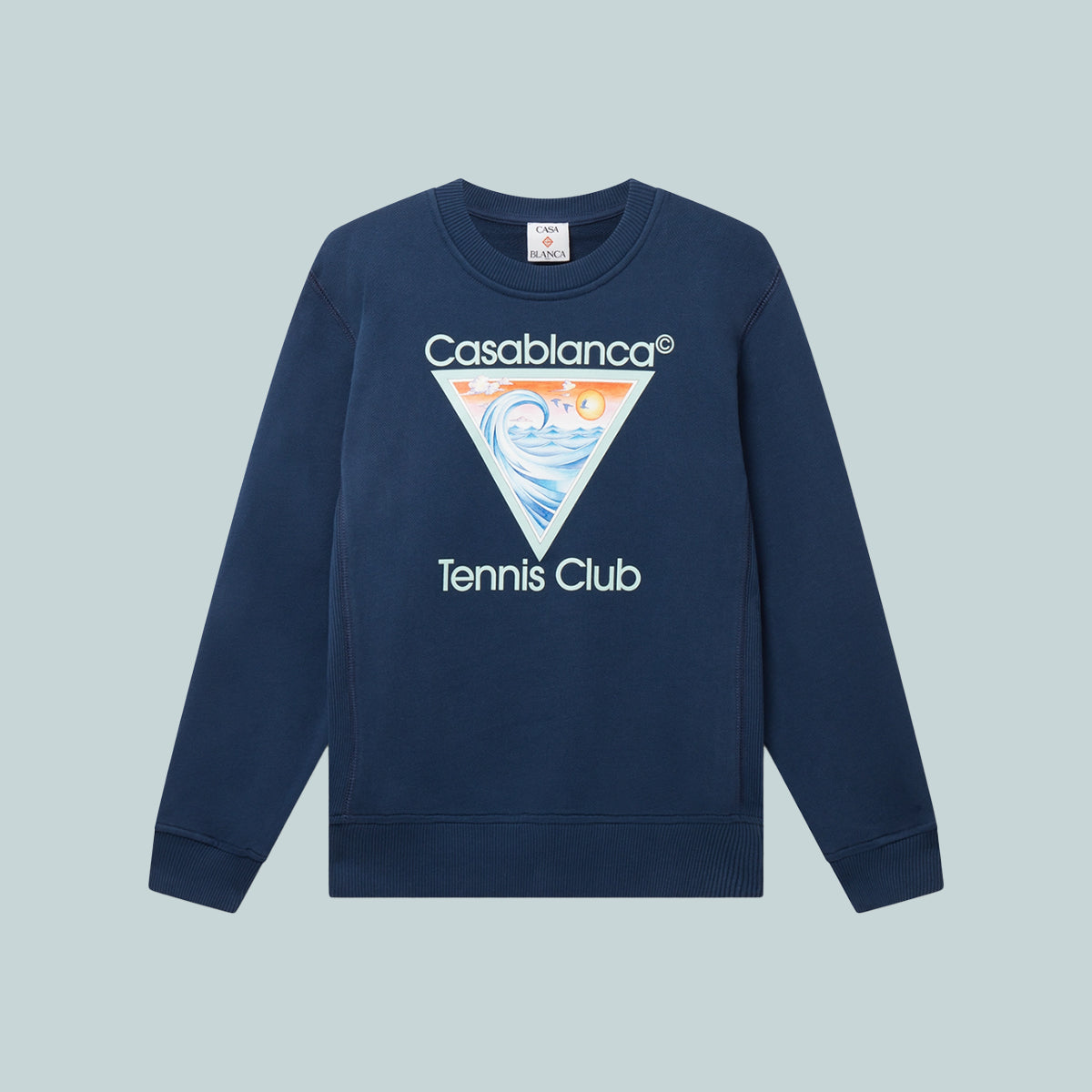 Kid's Tennis Club Icon Printed Sweatshirt Navy
