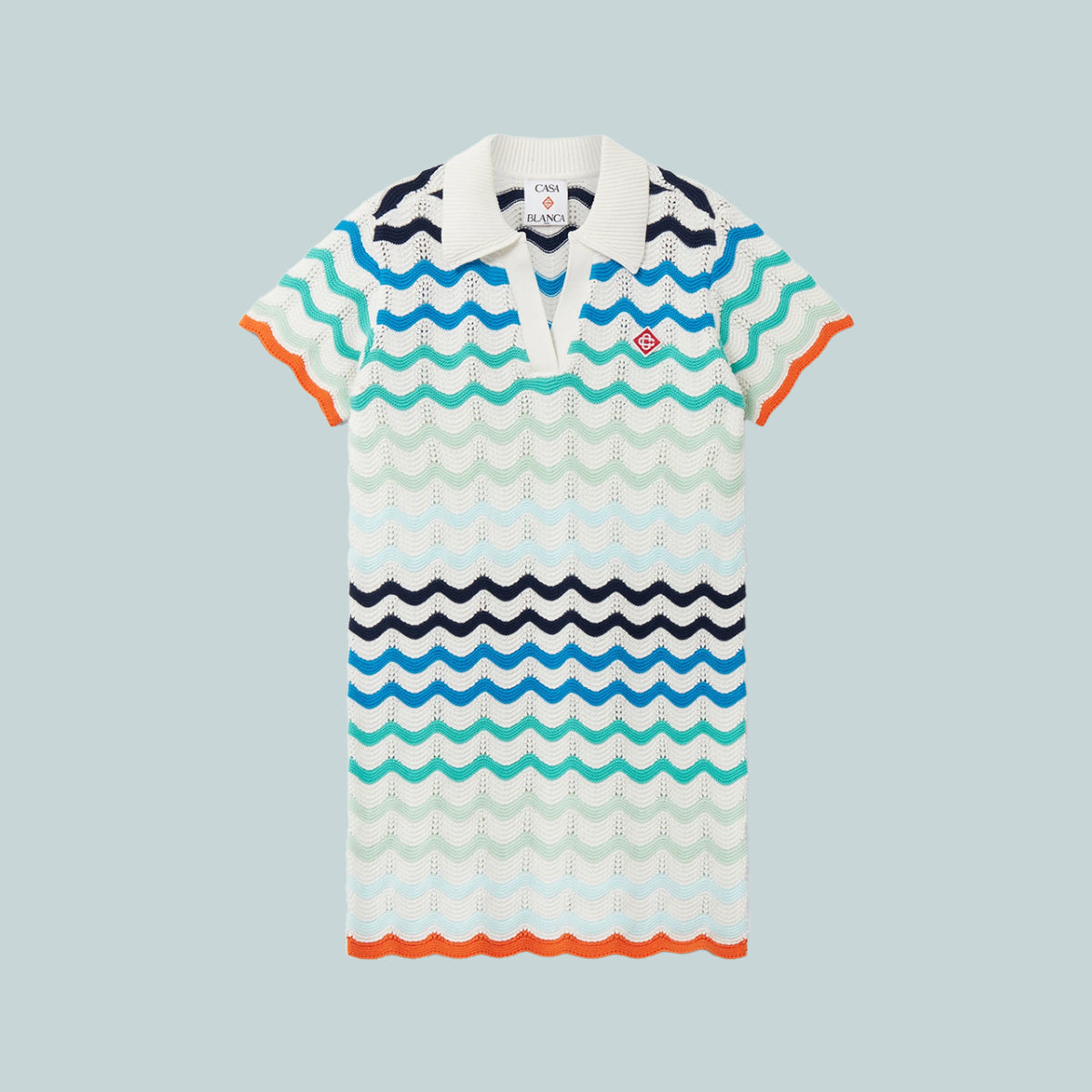 Women's Wavy Crochet Dress