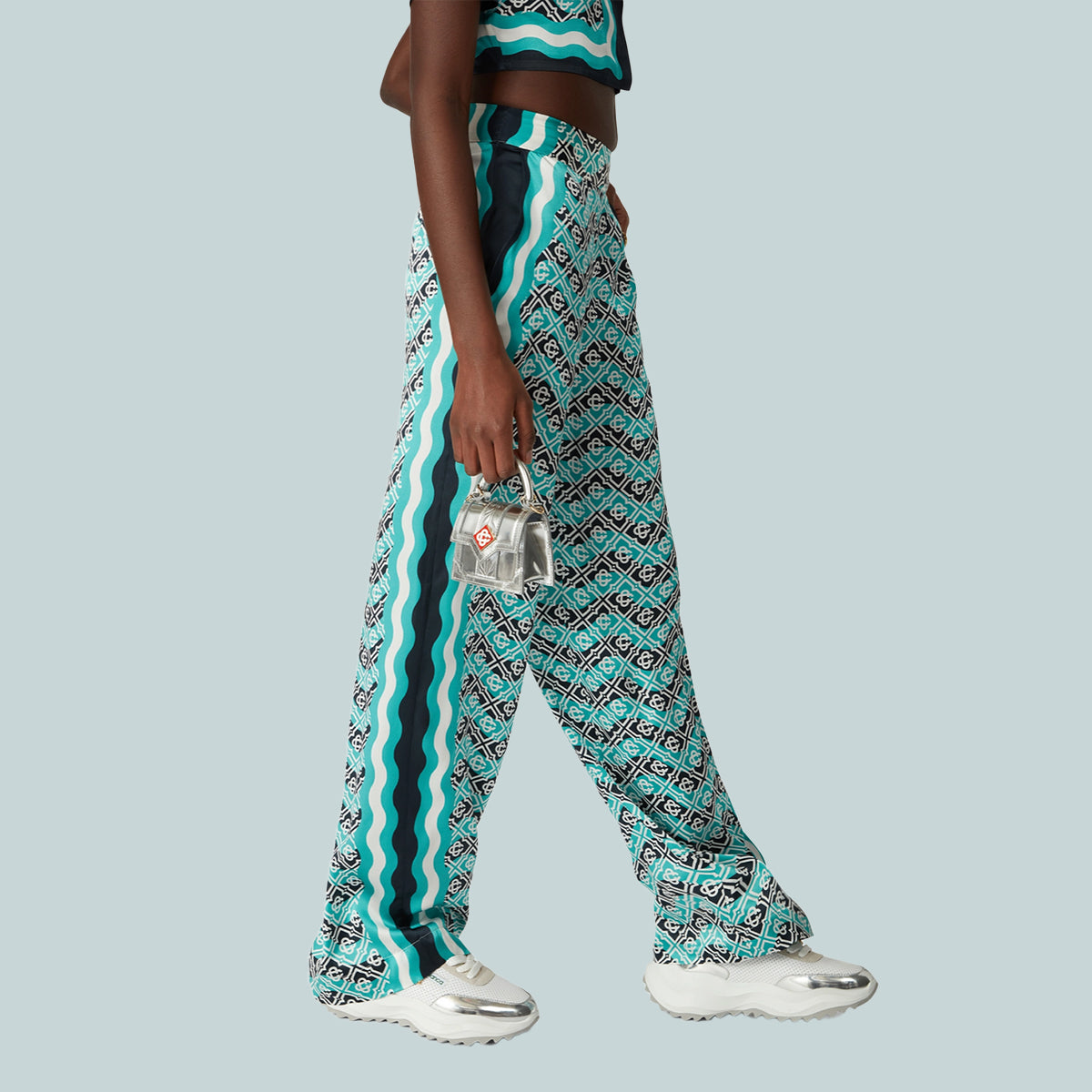 Men's Drawstring Trouser Silk Monogram